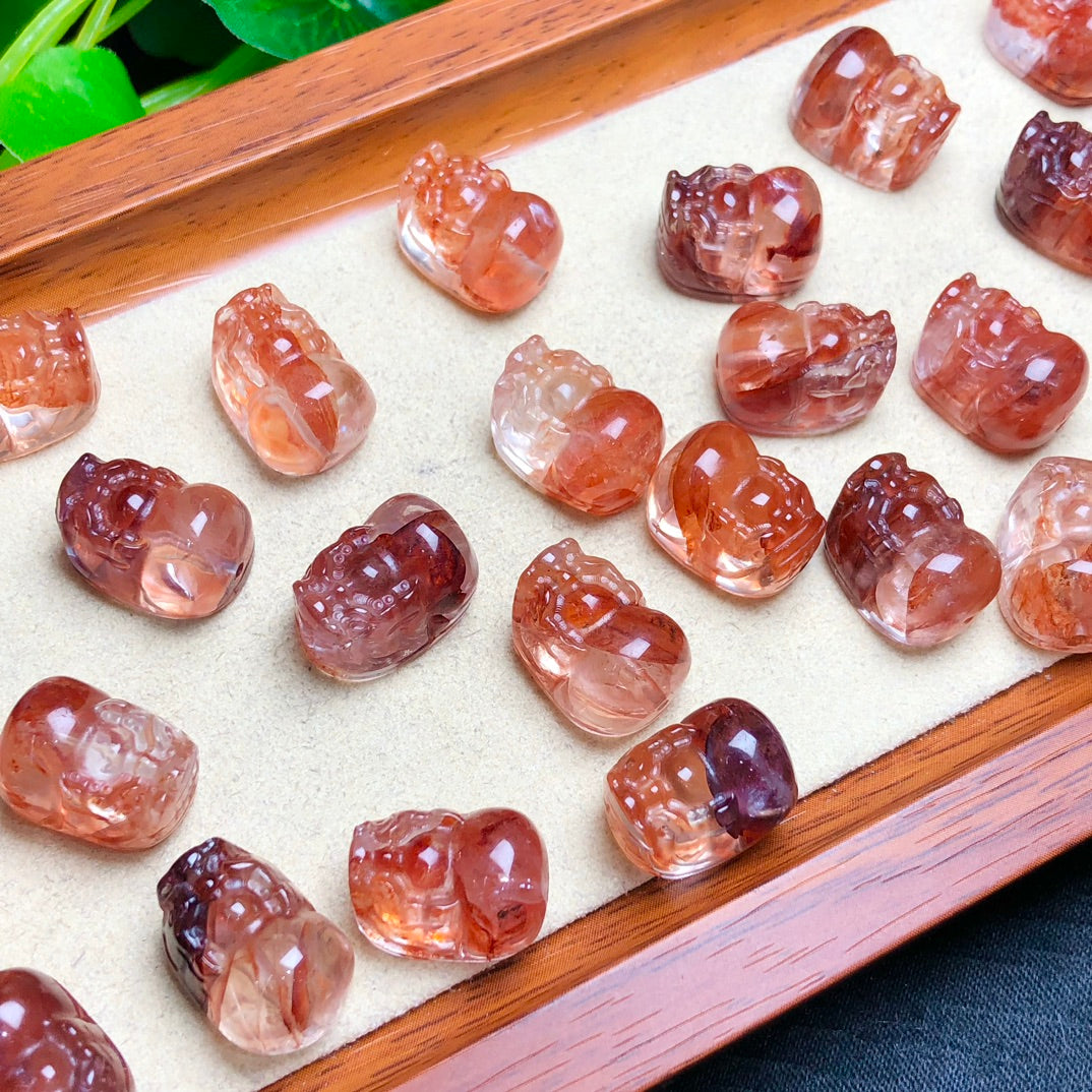Natural Fire Quartz Pixiu Beads