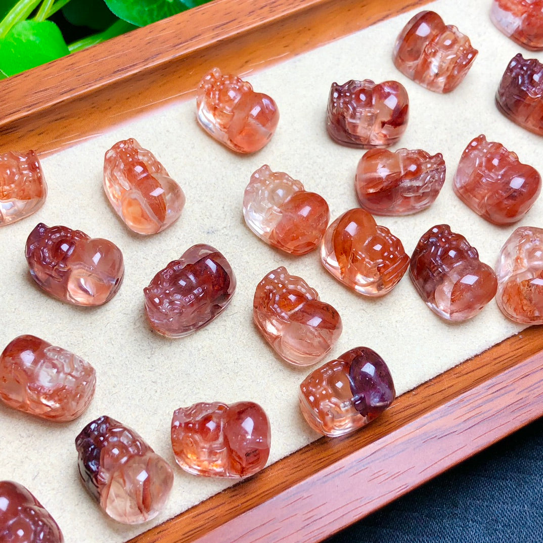 Natural Fire Quartz Pixiu Beads