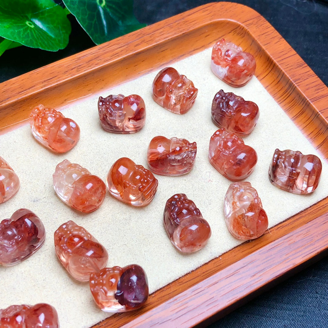 Natural Fire Quartz Pixiu Beads