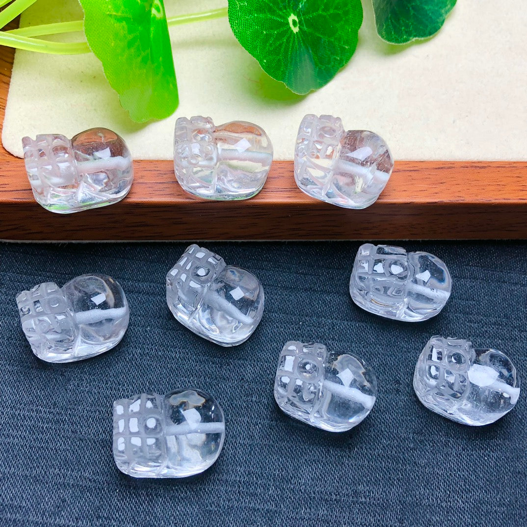 Natural Clear Quartz Pixiu Beads