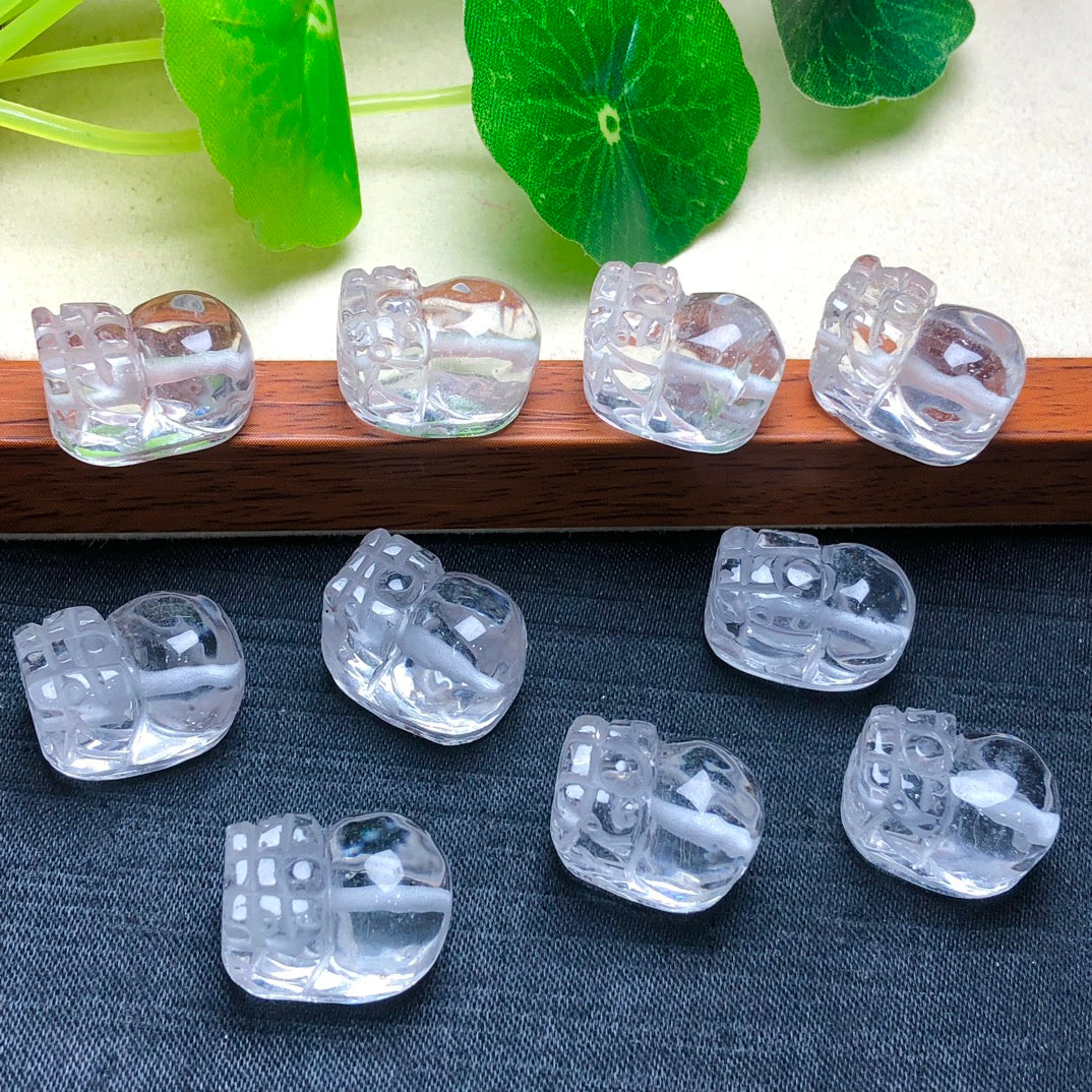 Natural Clear Quartz Pixiu Beads