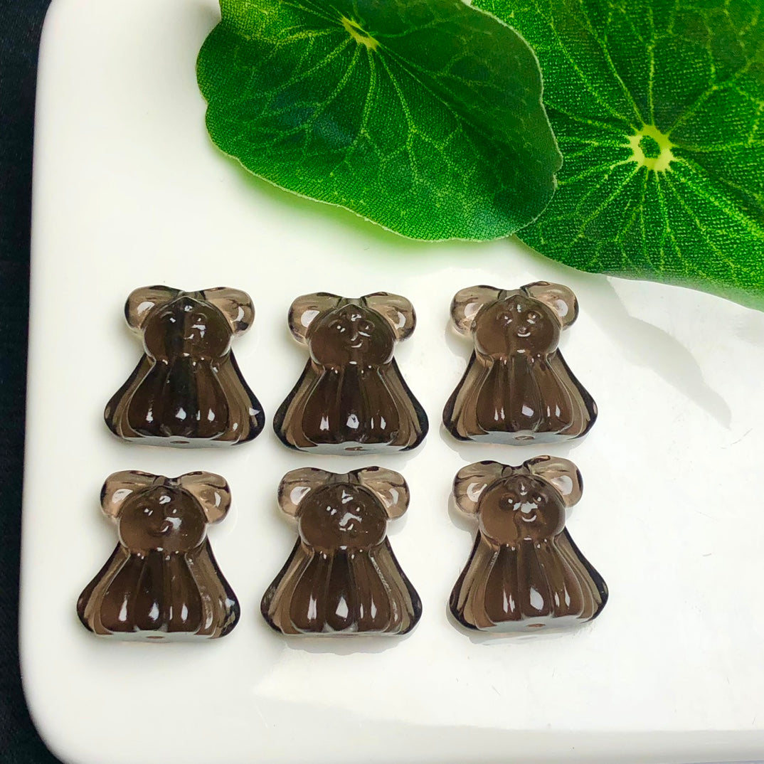 Natural Icy Obsidian Little Girl Beads