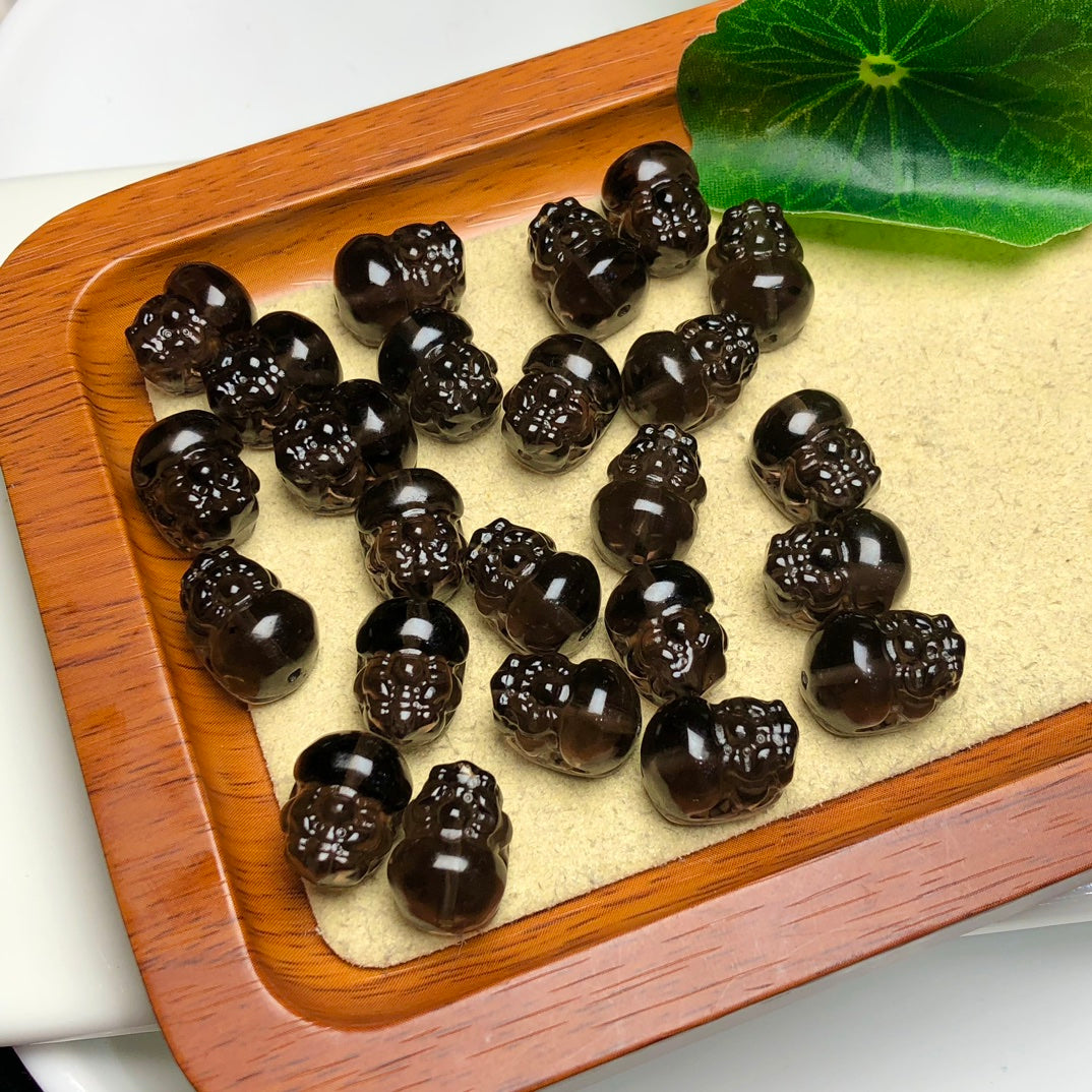 Natural Icy Obsidian Pixiu Beads