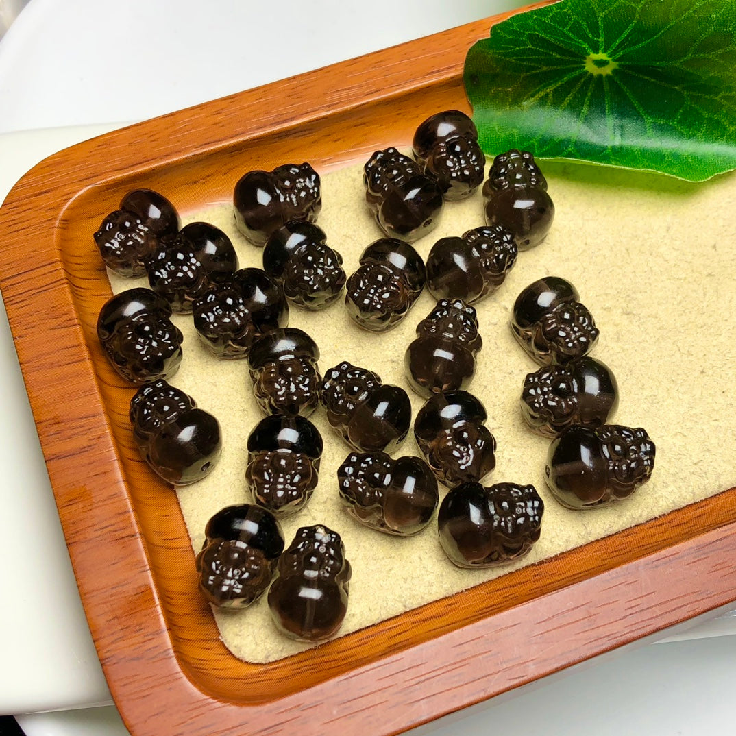 Natural Icy Obsidian Pixiu Beads