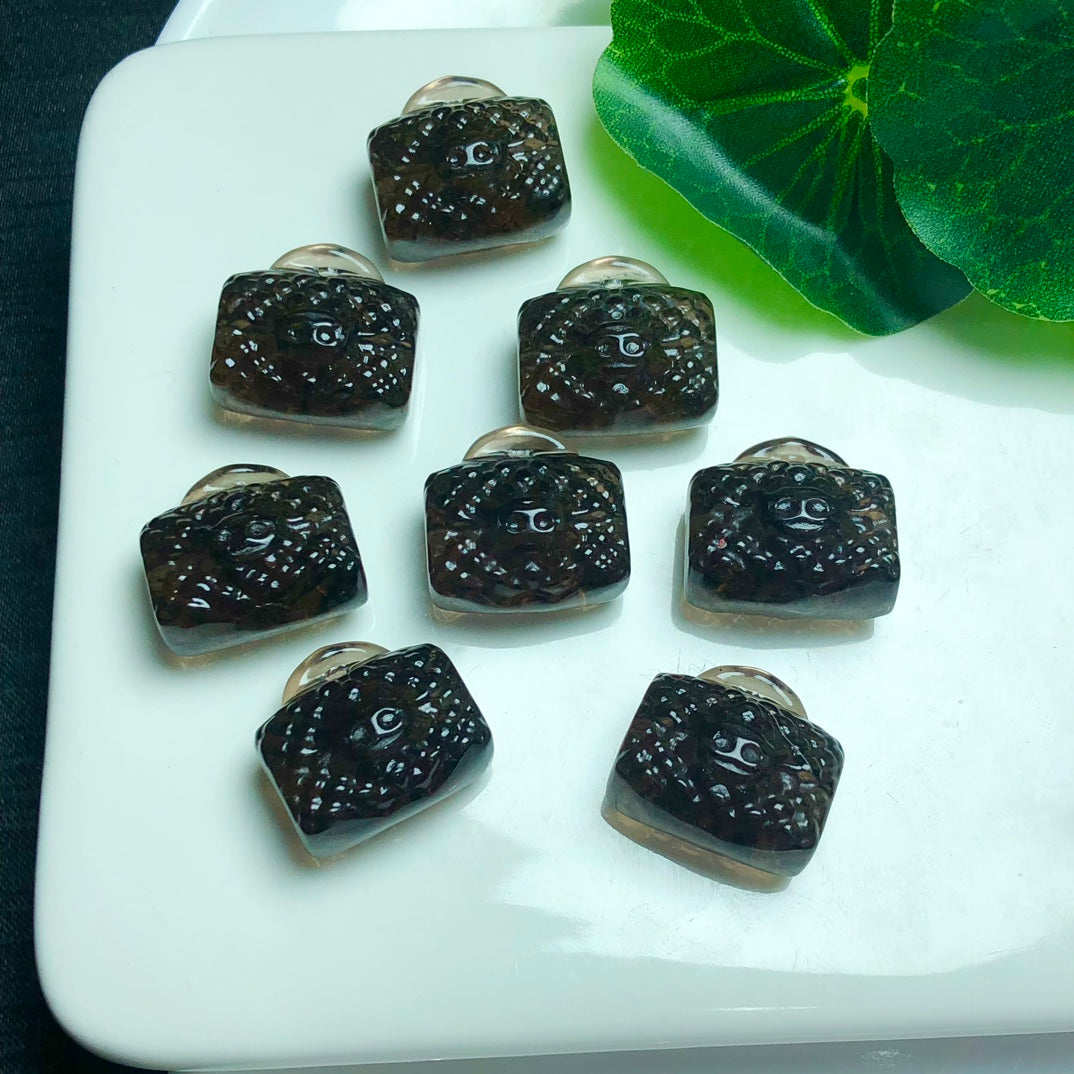 Natural Icy Obsidian Handbag Beads