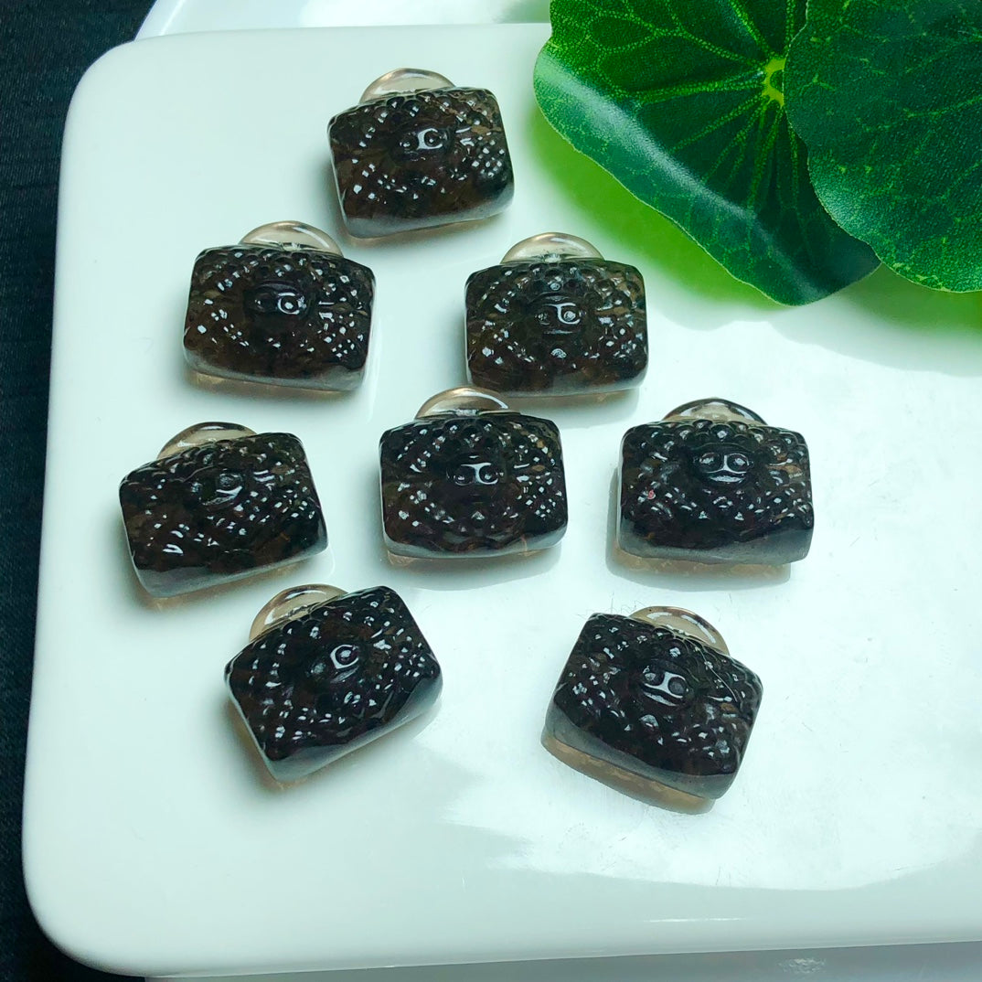 Natural Icy Obsidian Handbag Beads