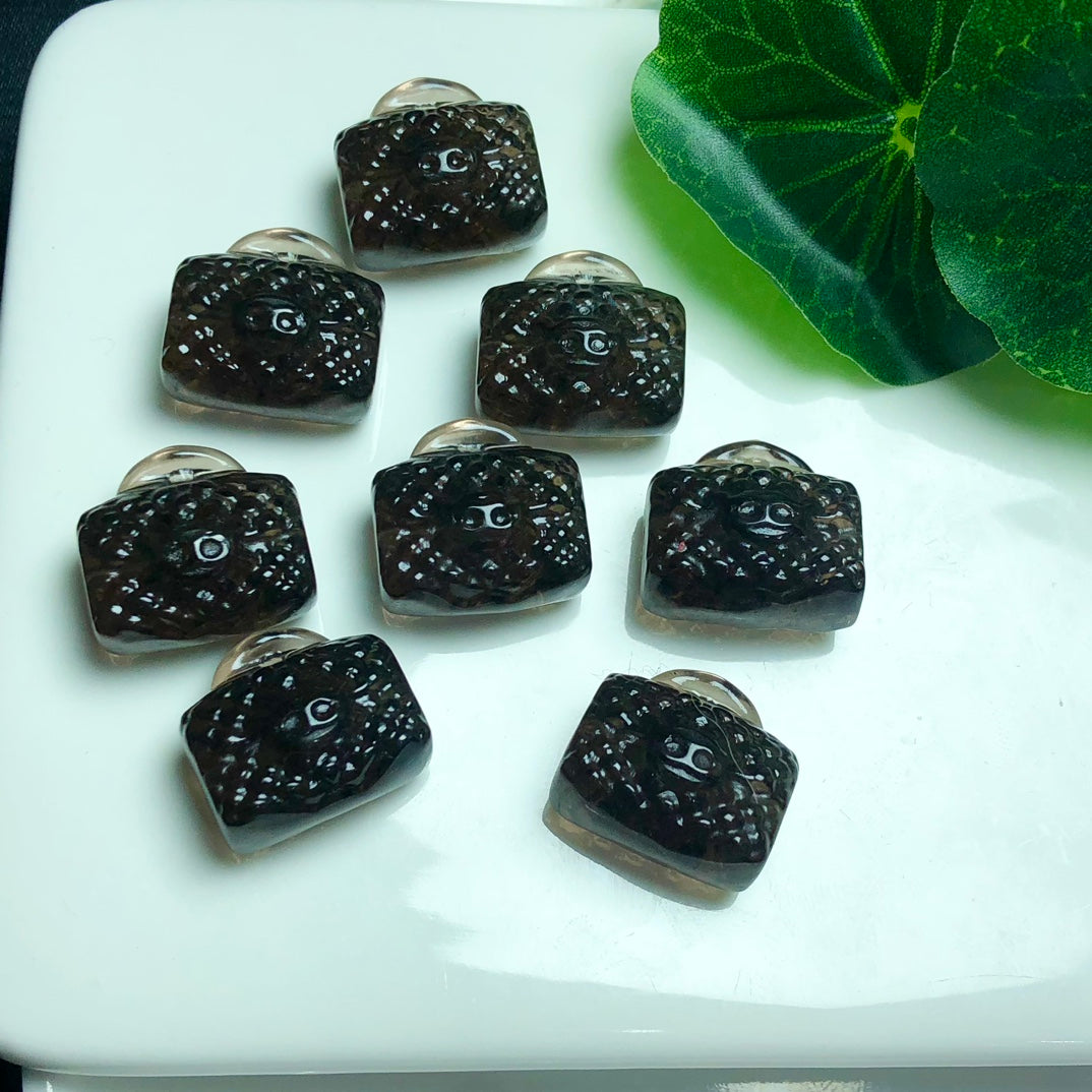 Natural Icy Obsidian Handbag Beads