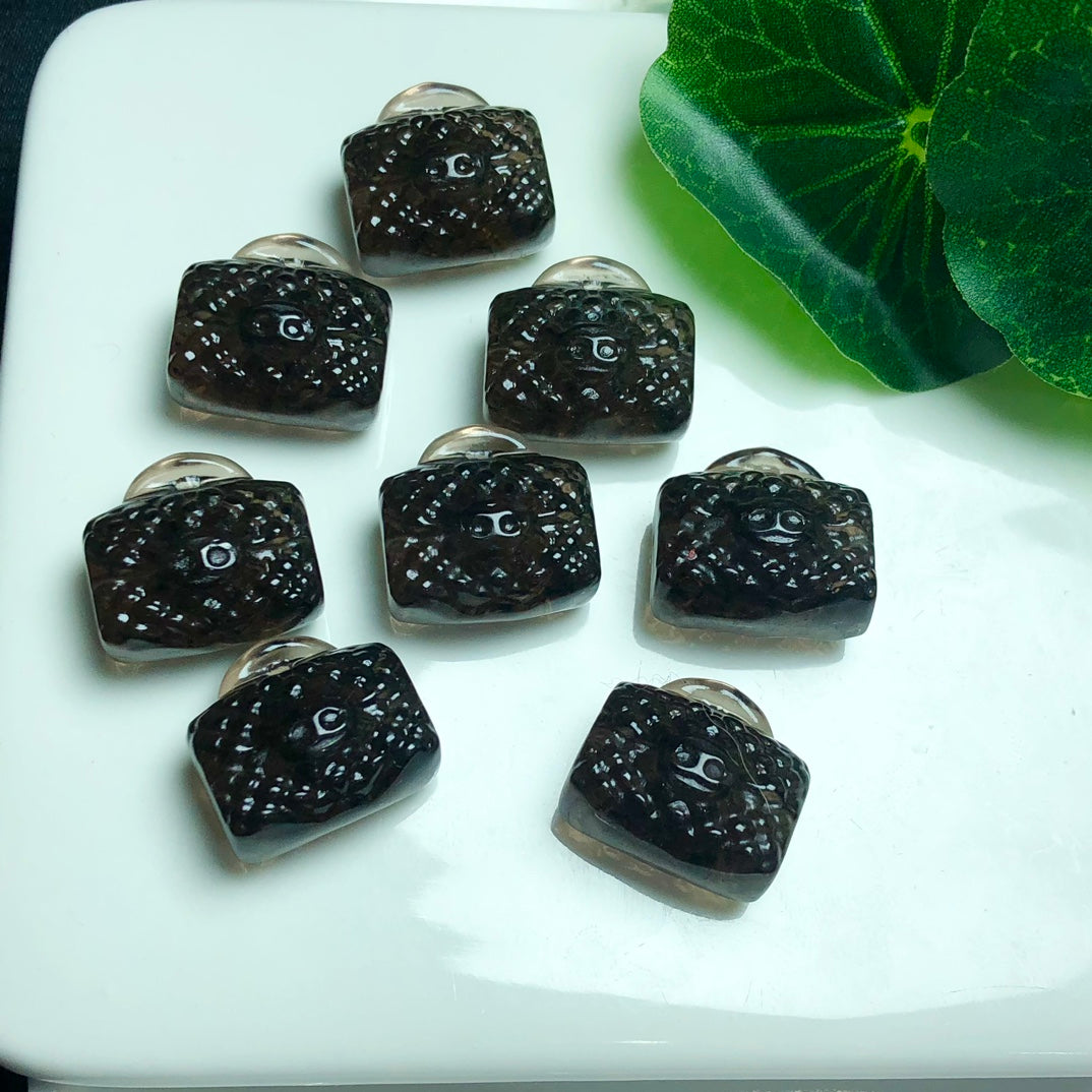 Natural Icy Obsidian Handbag Beads