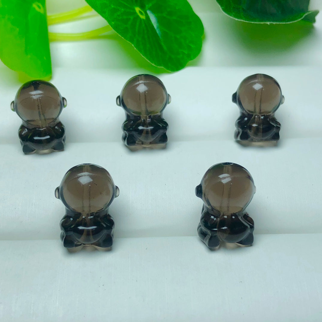 Natural Icy Obsidian Astronaut Beads