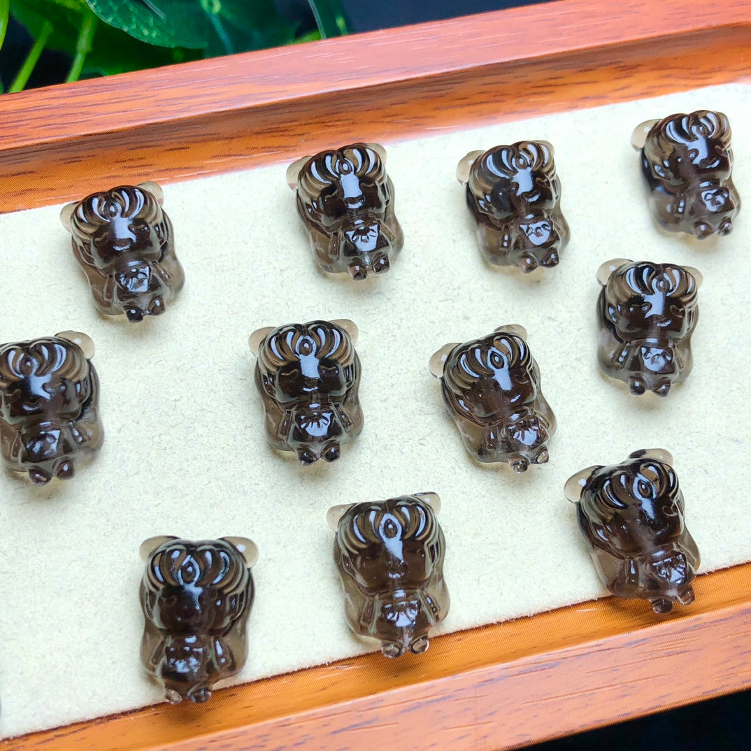 Natural Icy Obsidian Sailor Moon Beads