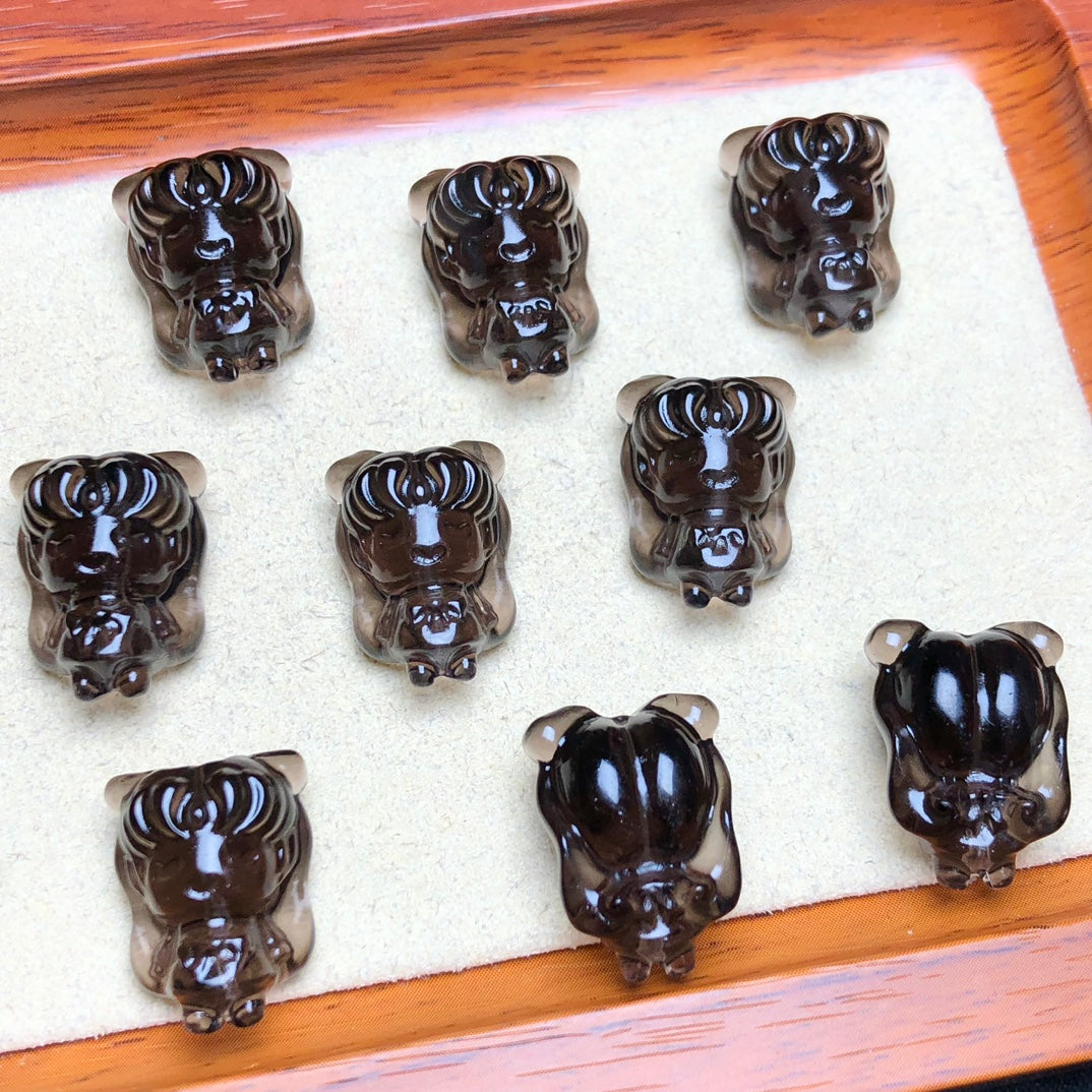 Natural Icy Obsidian Sailor Moon Beads