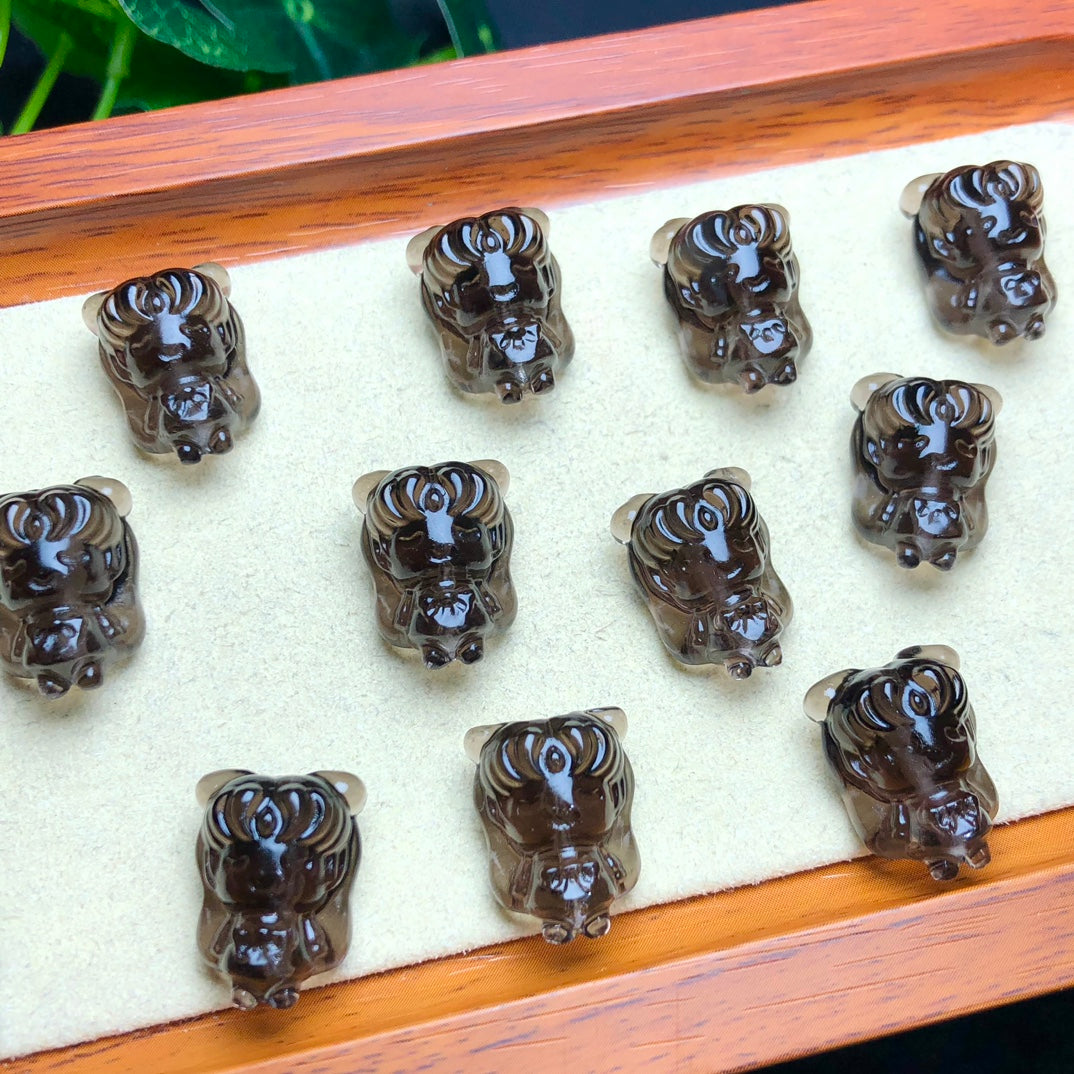 Natural Icy Obsidian Sailor Moon Beads