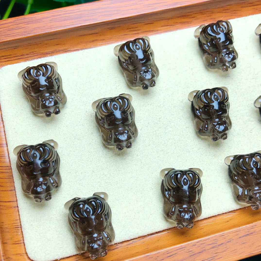Natural Icy Obsidian Sailor Moon Beads