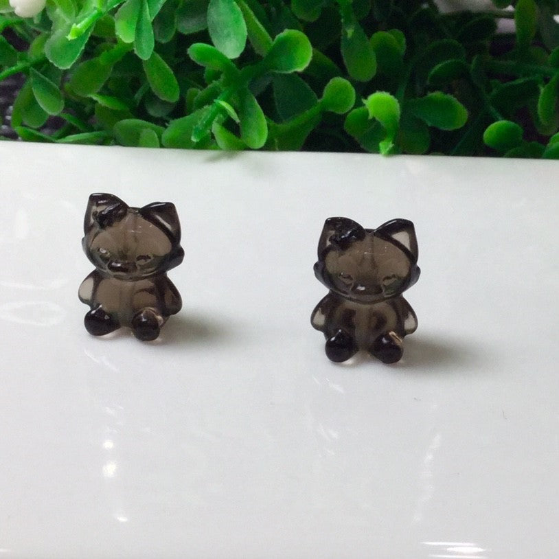 Natural Icy Obsidian LinaBell Beads