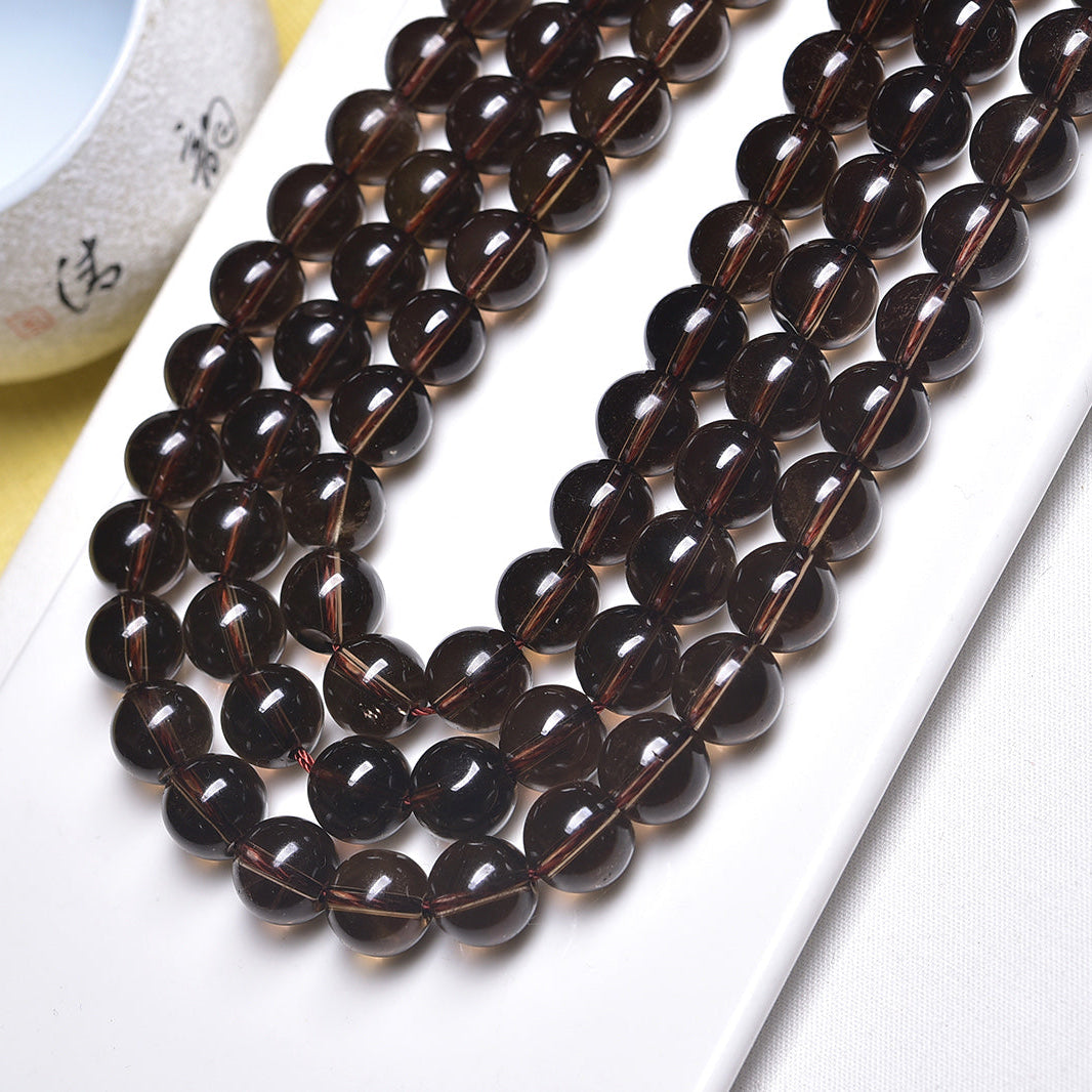 Smoky Quartz Beads Strands Loose Beads Jewelry DIY Bracelets Natural Crystal