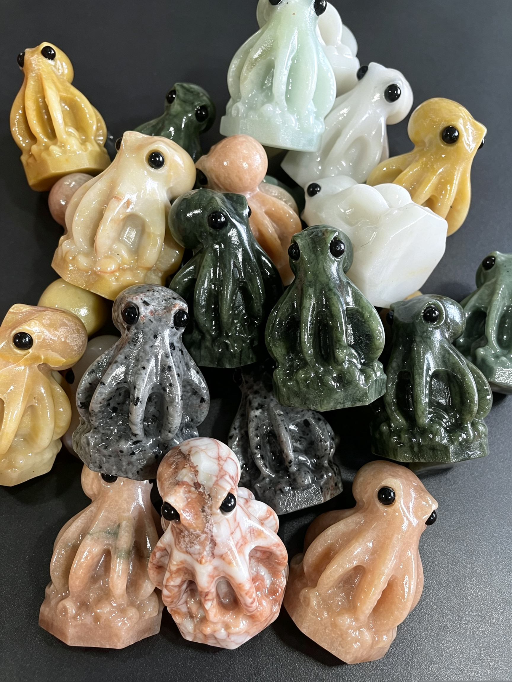 7cm Octopus Carving