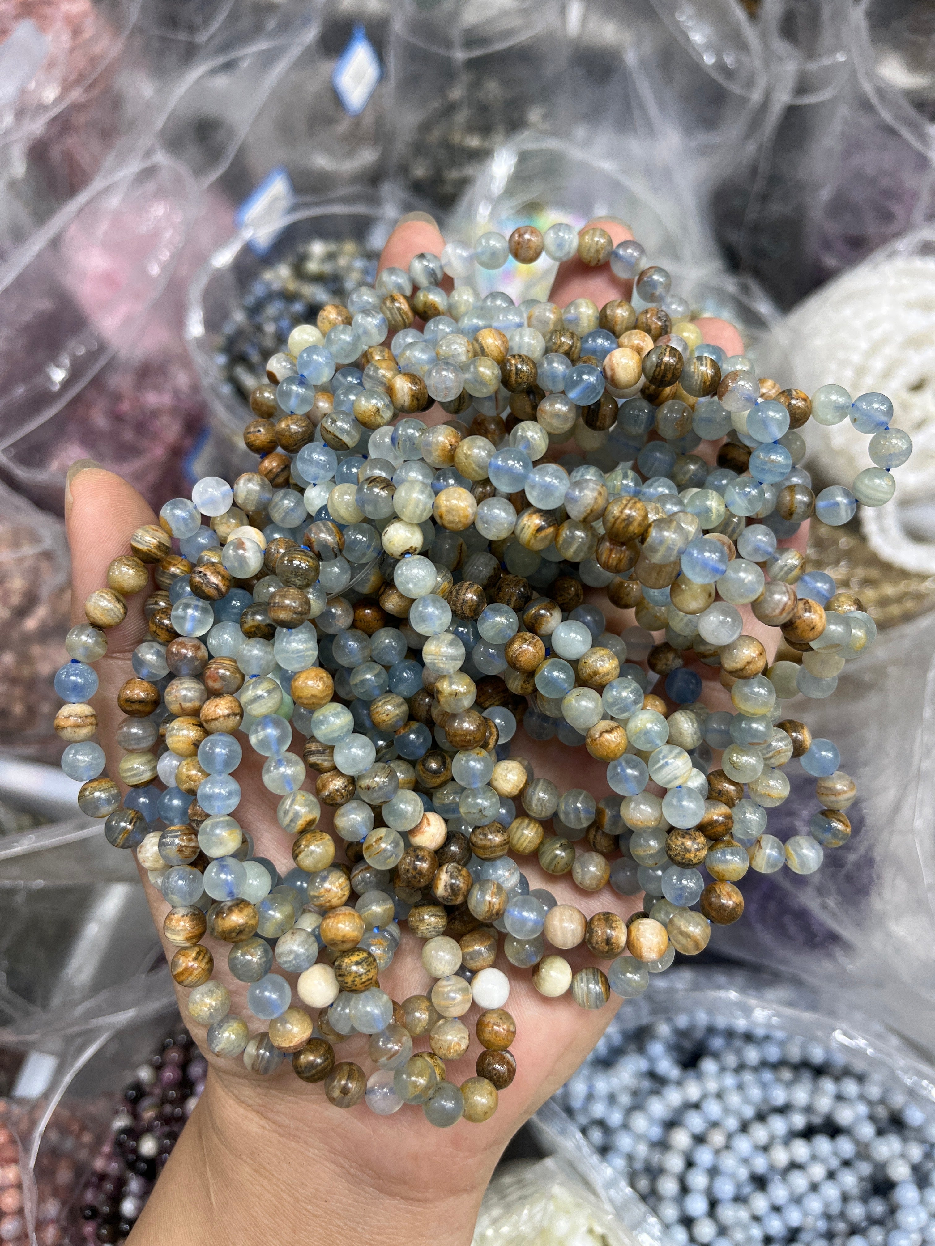 6mm blue onyx bracelet wholesale