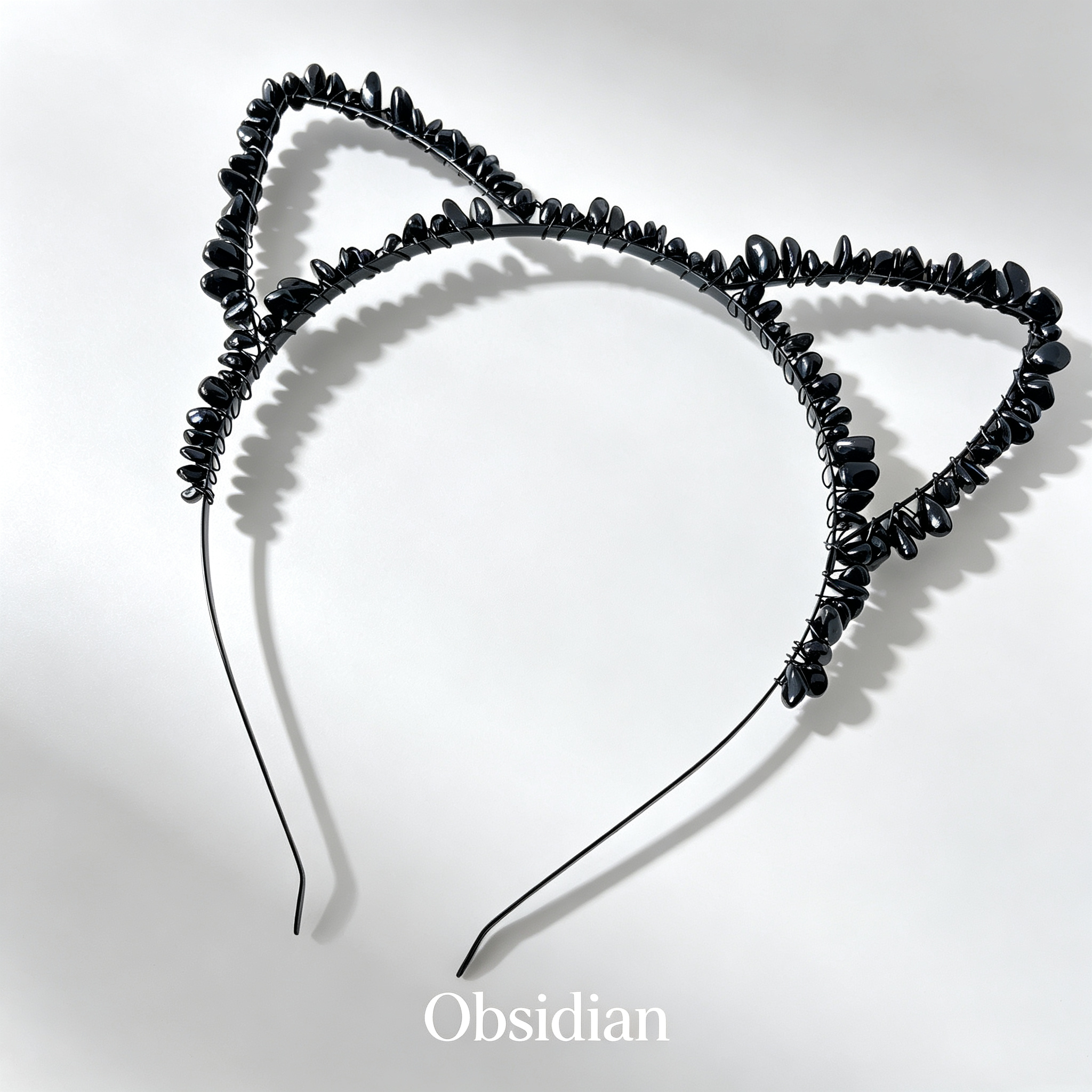 Cat Ear Crystal Chips Headbands
