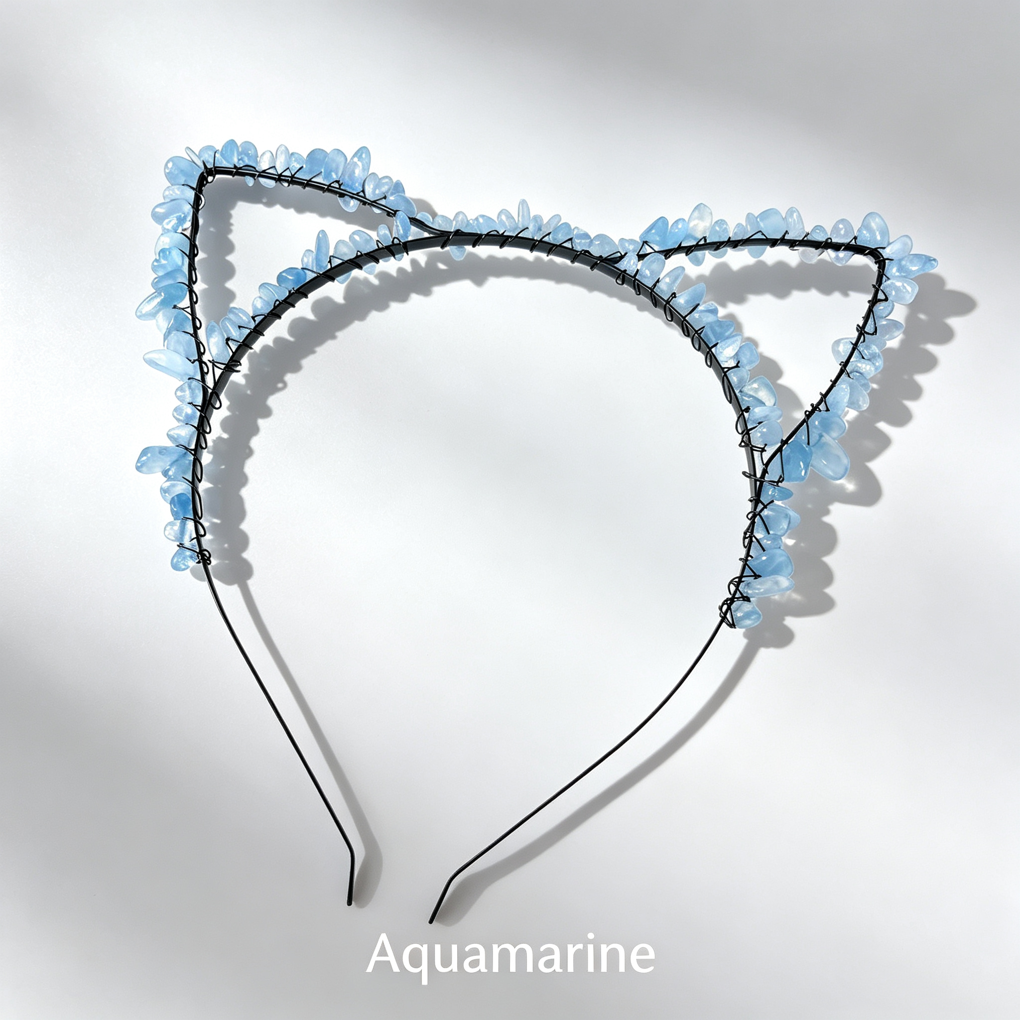 Cat Ear Crystal Chips Headbands