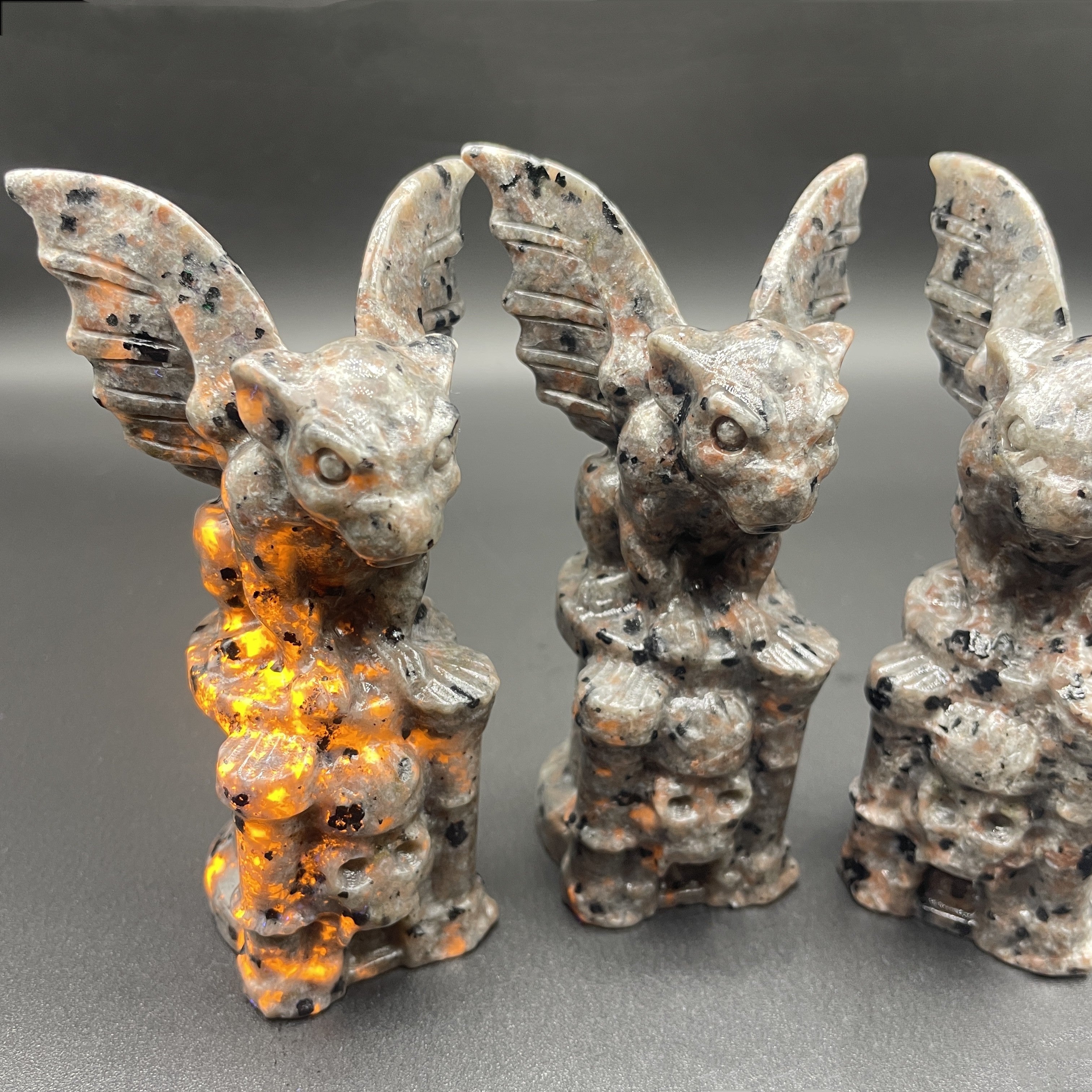 10CM Yooperlite Gargoyle on Castle