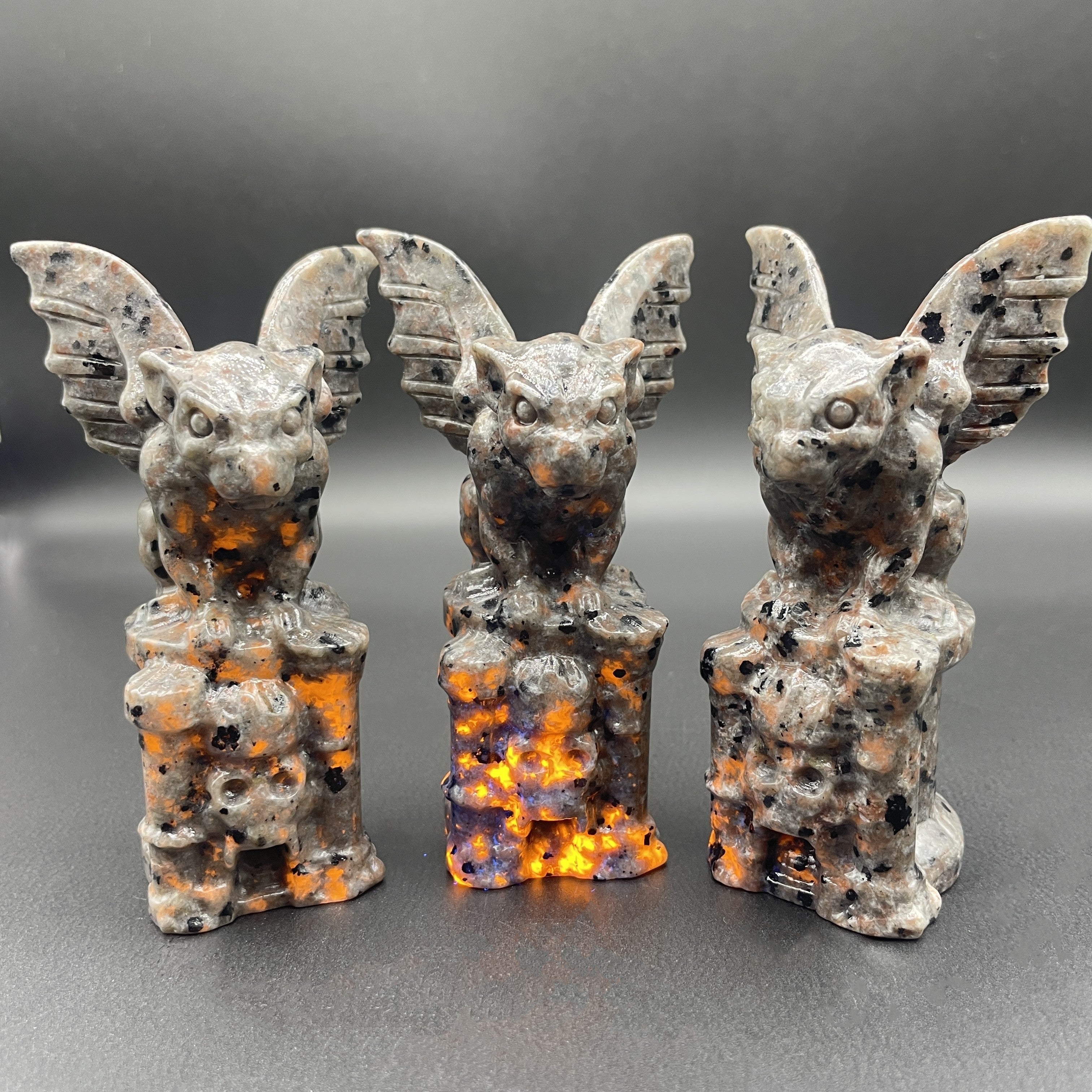 10CM Yooperlite Gargoyle on Castle
