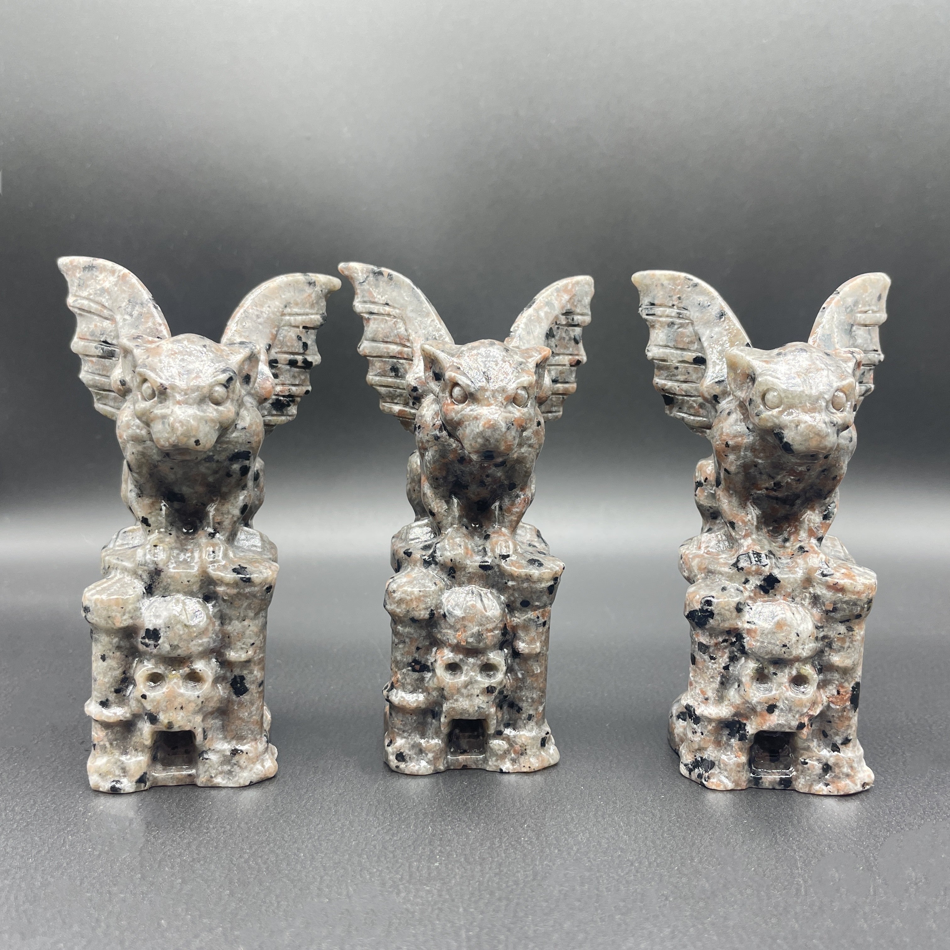 10CM Yooperlite Gargoyle on Castle