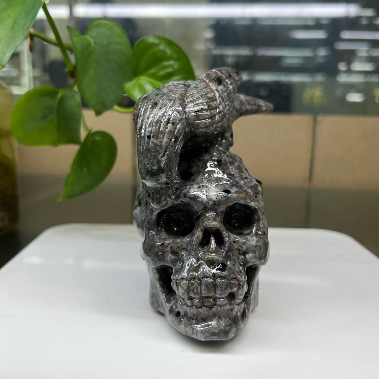 Natural Yooperlite Carved Skull