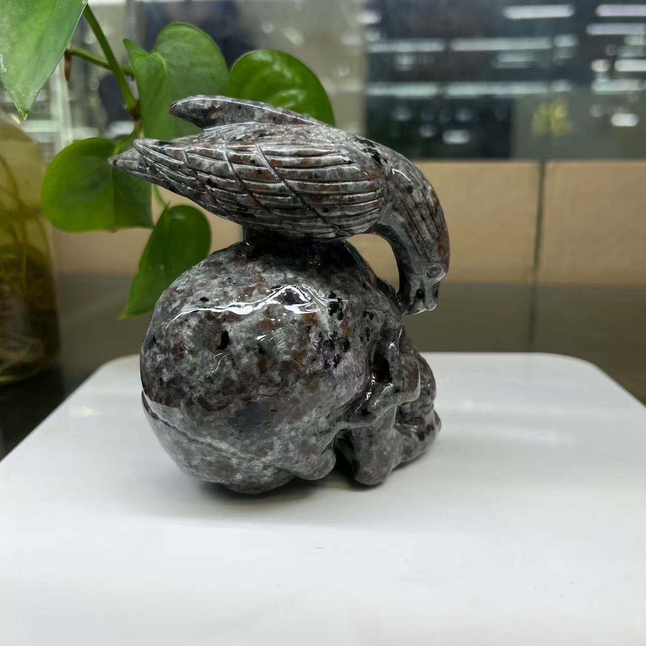 Natural Yooperlite Carved Skull