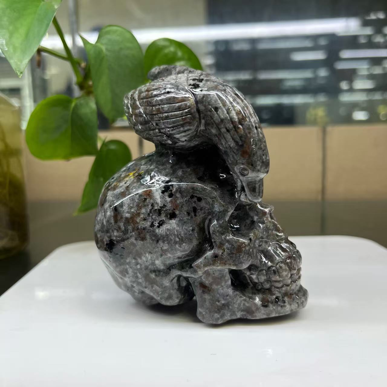 Natural Yooperlite Carved Skull