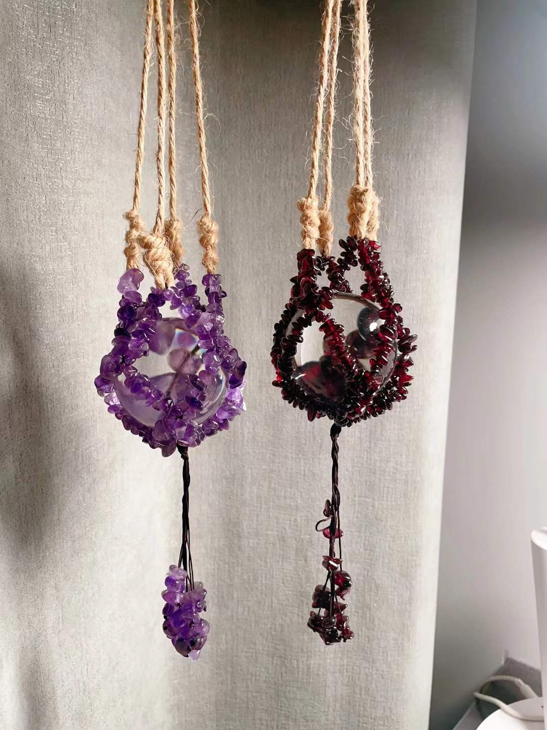 Crystal Chips Net Sphere Holer Hanging