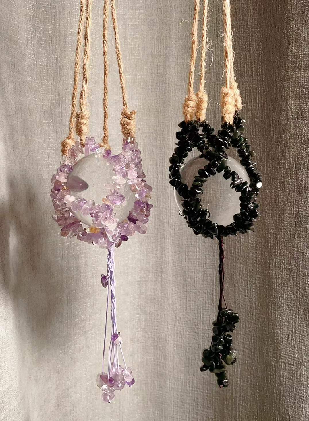 Crystal Chips Net Sphere Holer Hanging