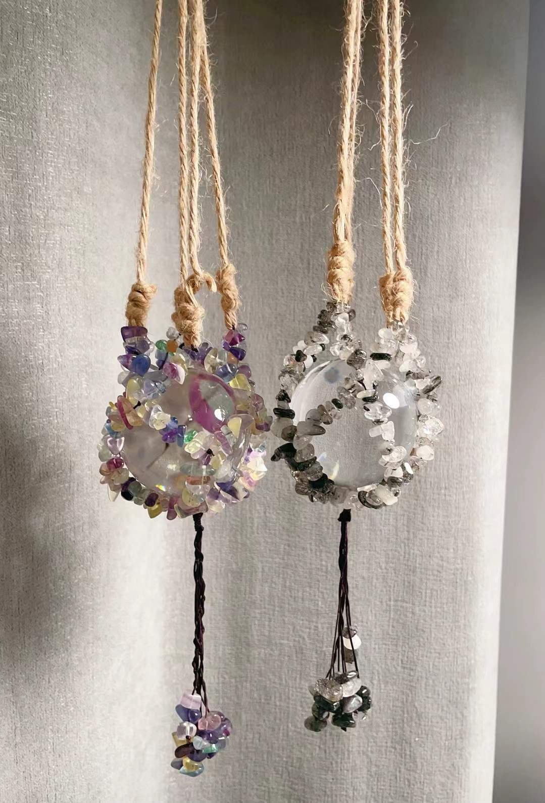Crystal Chips Net Sphere Holer Hanging