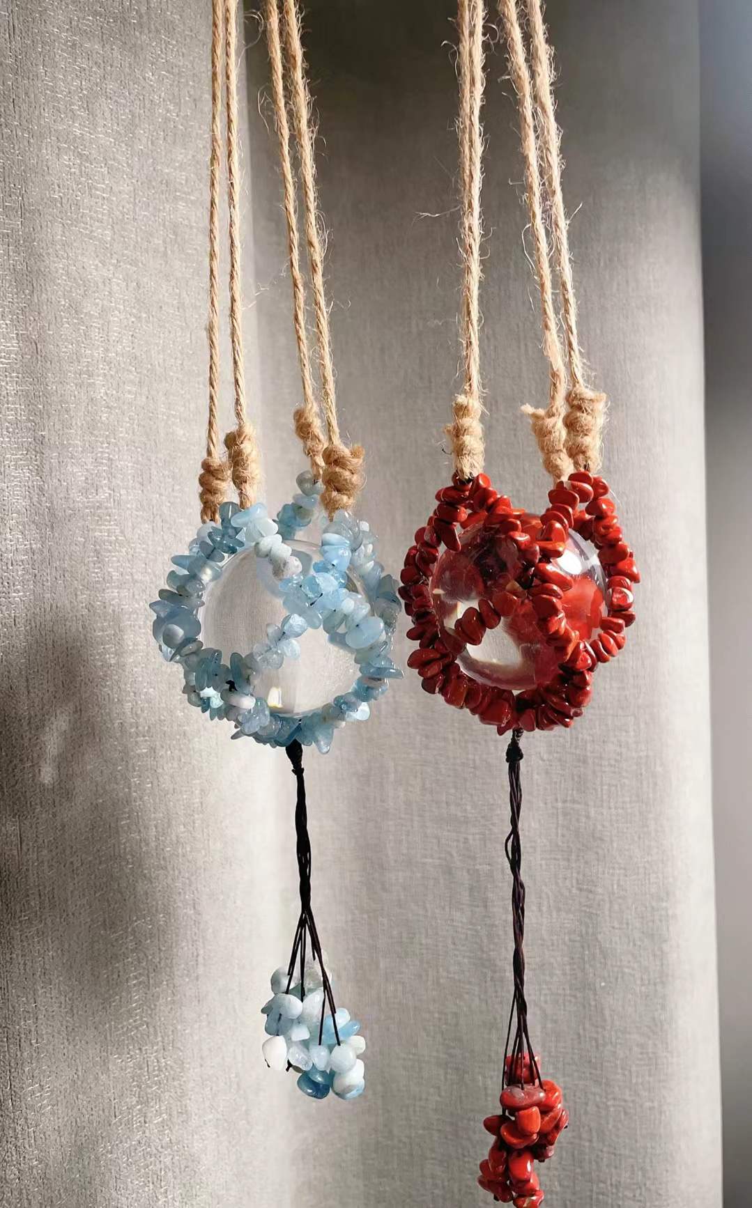 Crystal Chips Net Sphere Holer Hanging