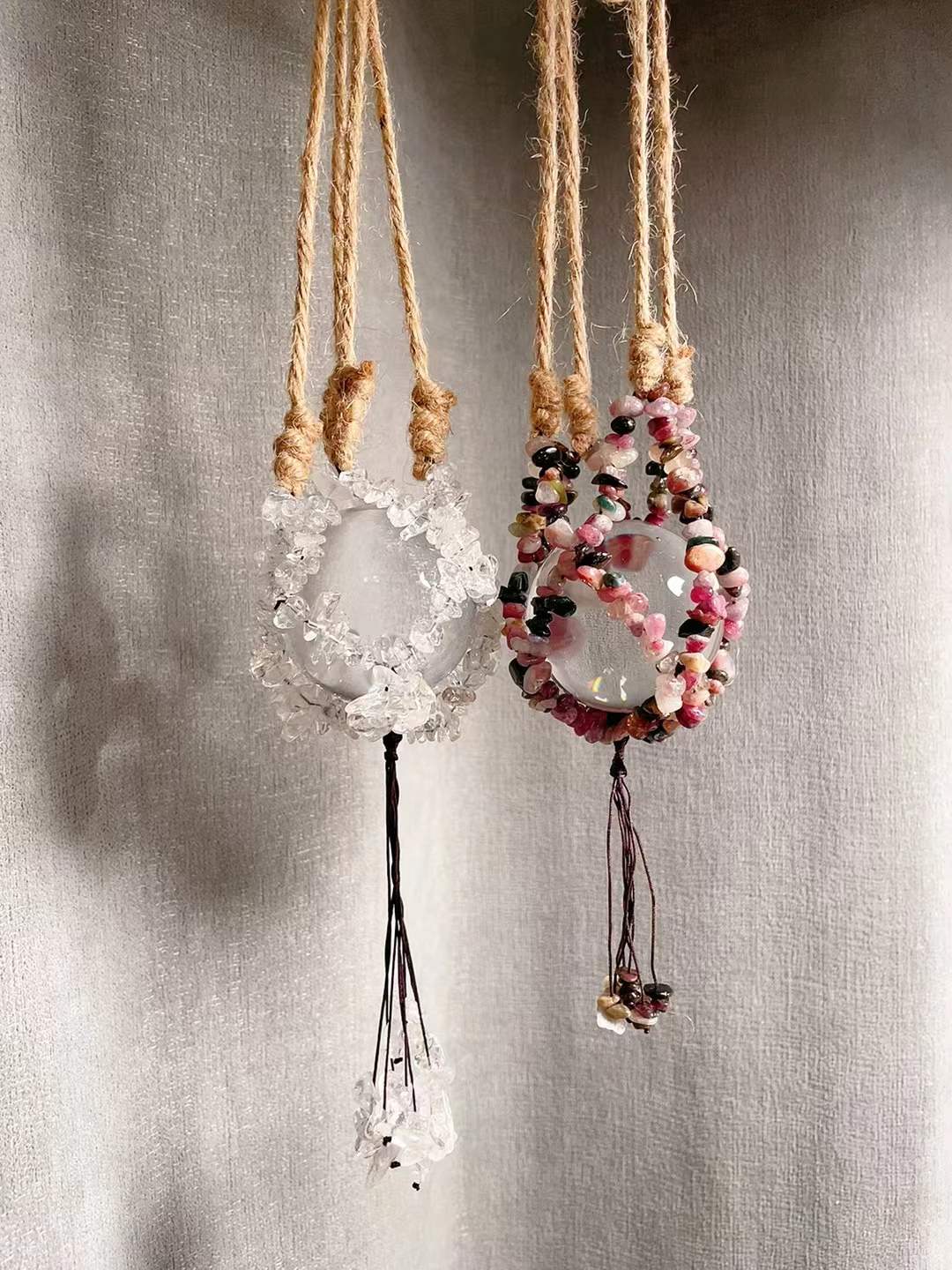 Crystal Chips Net Sphere Holer Hanging