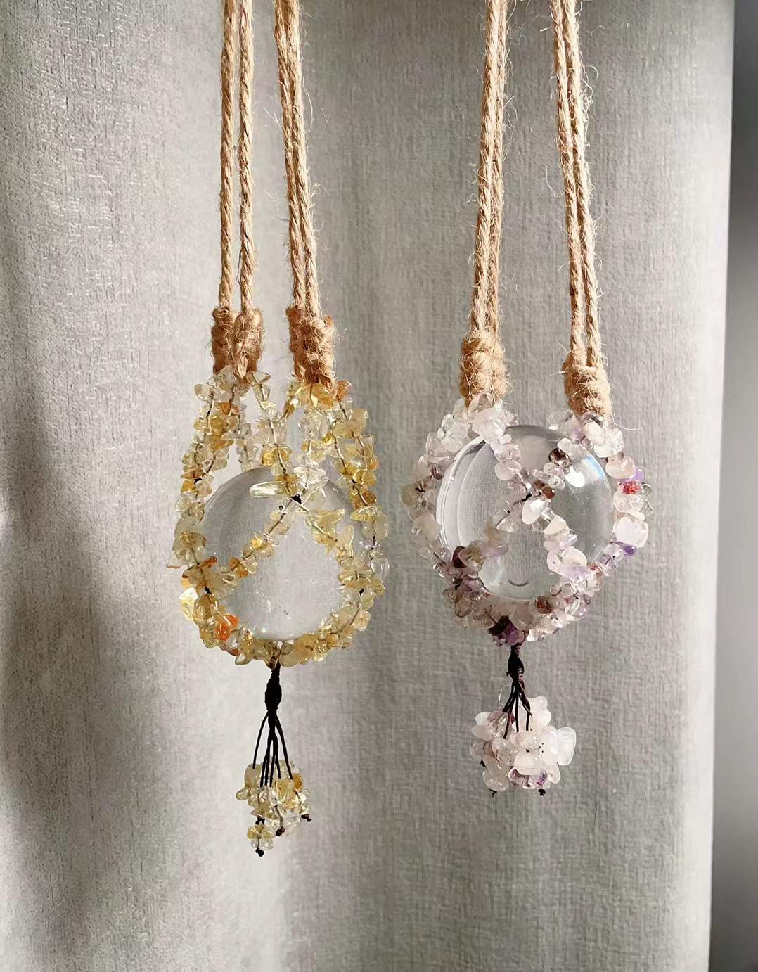 Crystal Chips Net Sphere Holer Hanging