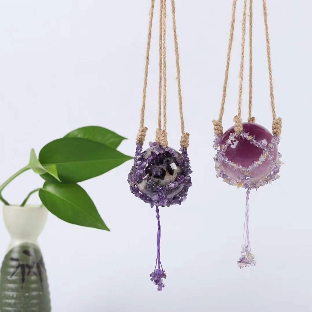 Crystal Chips Net Sphere Holer Hanging