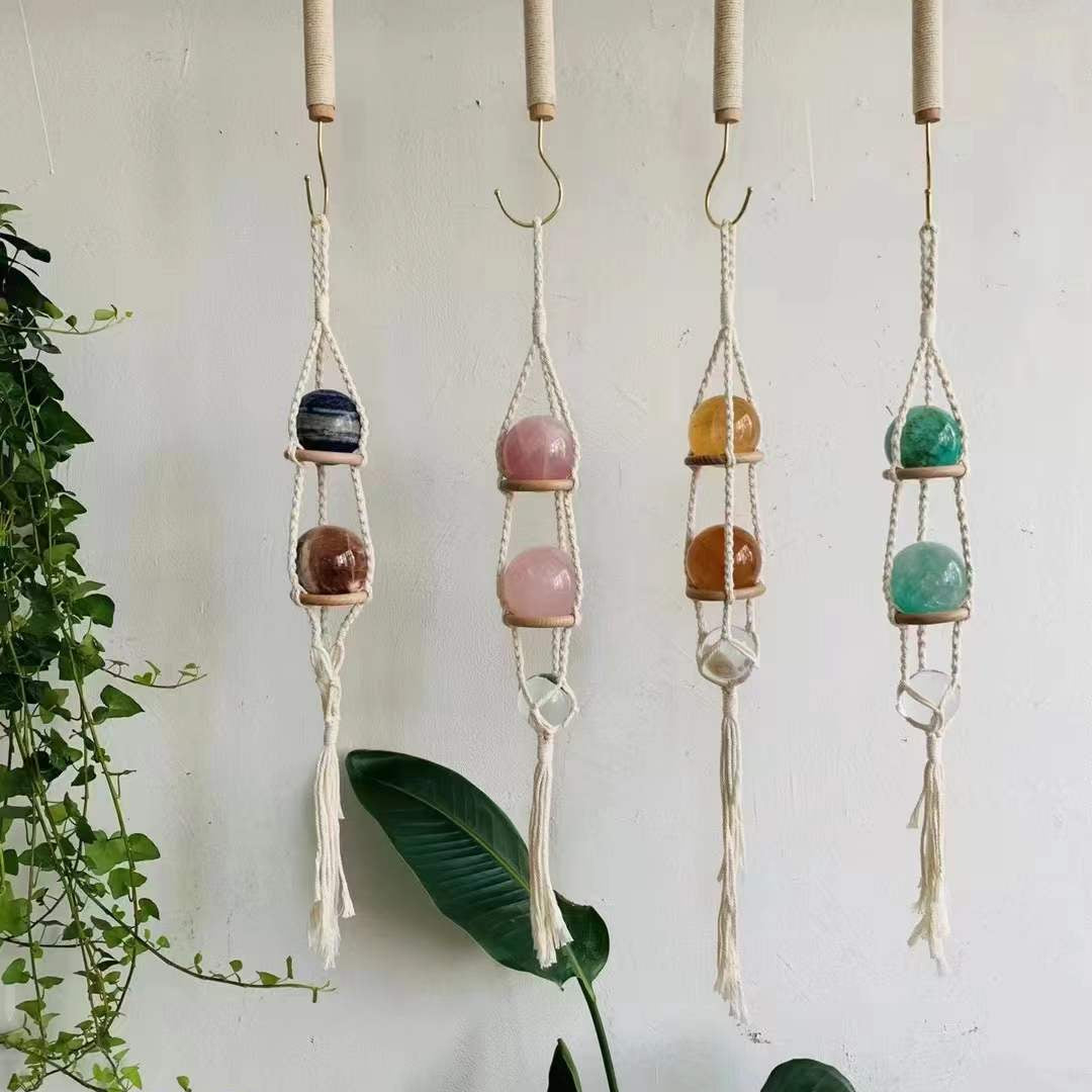 Handmade Macram Net Sphere Holder Hanging Rope Holder