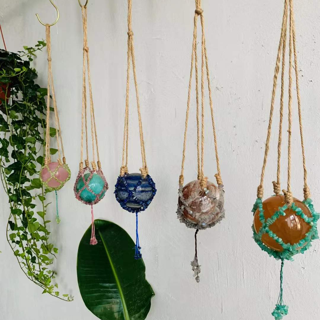 Crystal Chips Net Sphere Holer Hanging