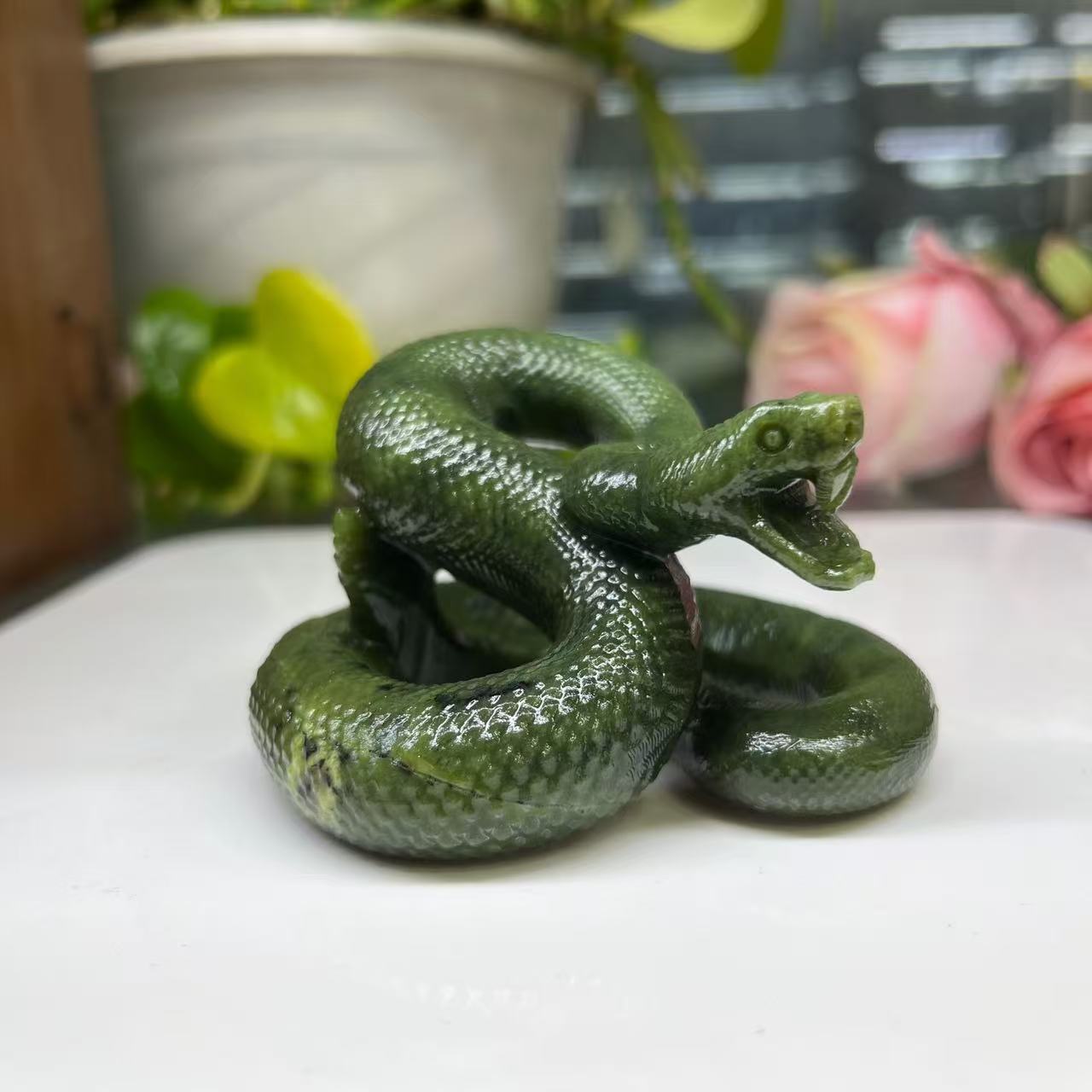 Coiling Snake Carving