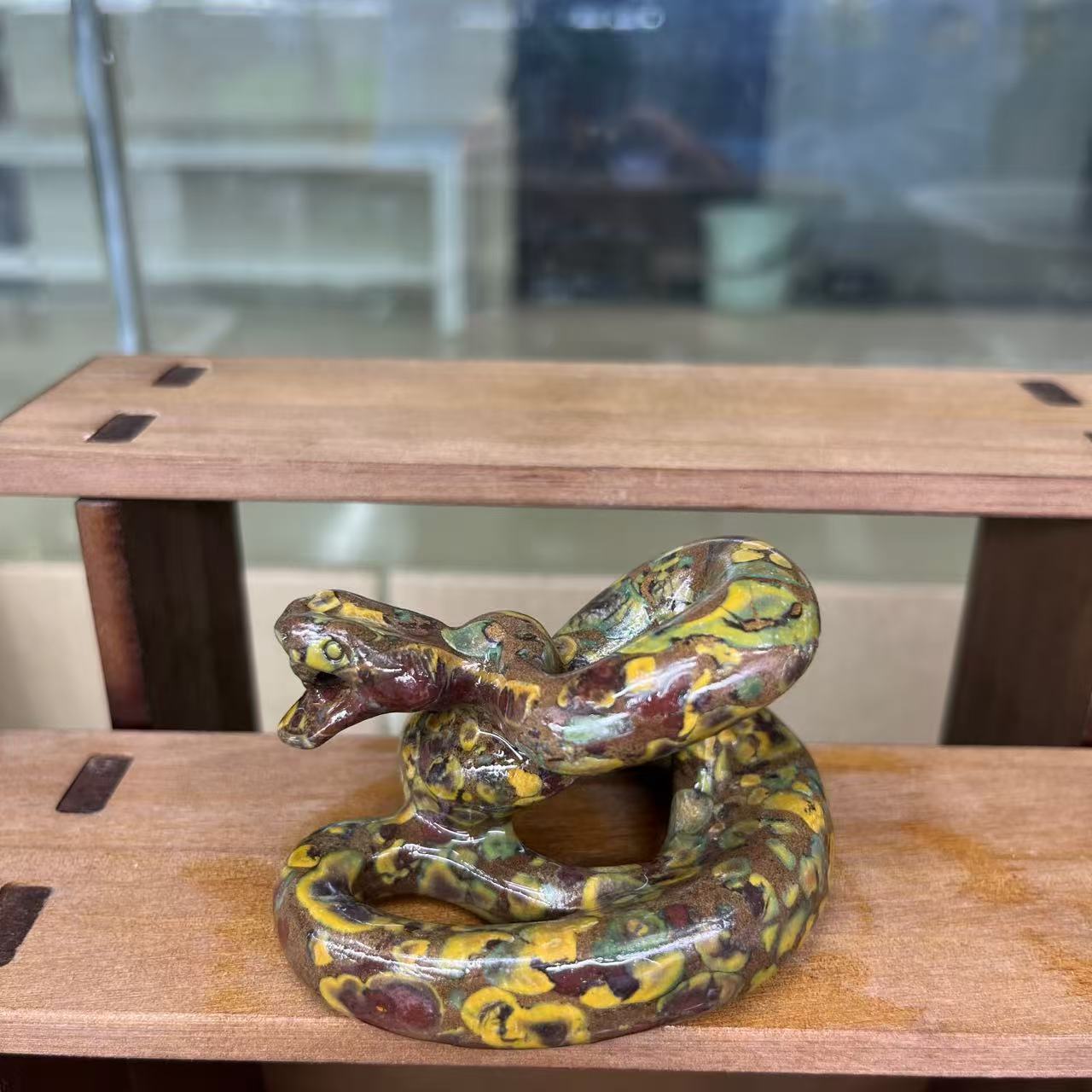 Coiling Snake Carving