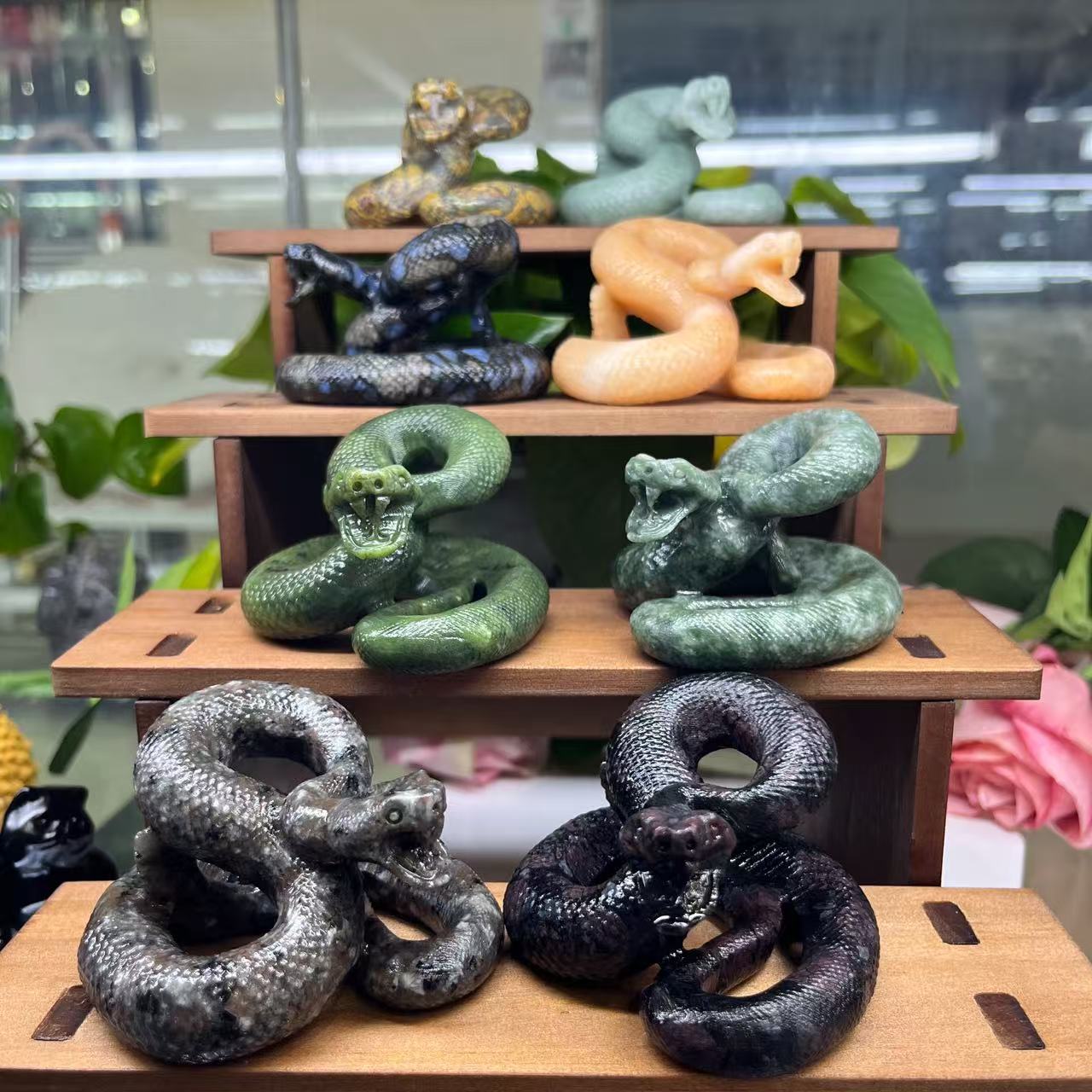 Coiling Snake Carving