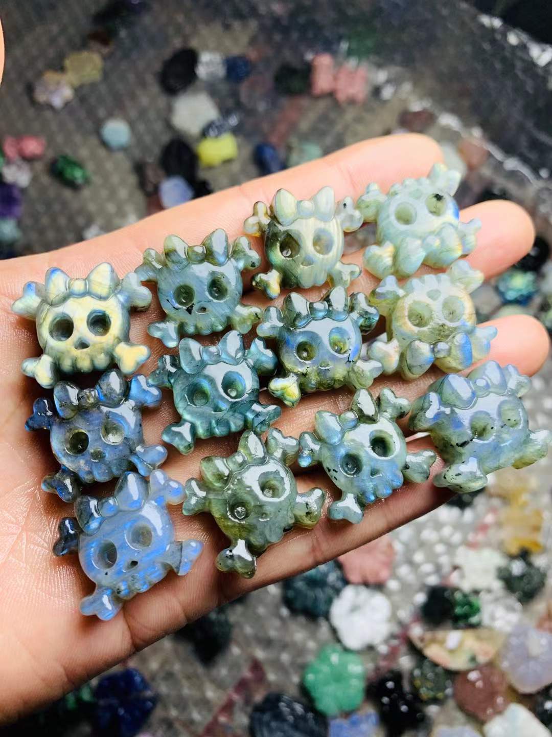 skull flat carving