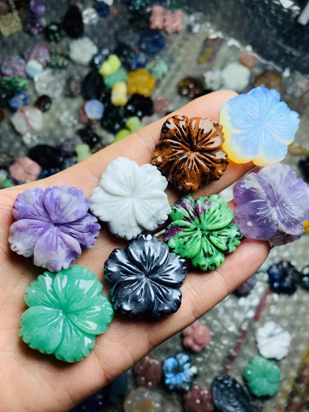 cherry blossom flower flat carving