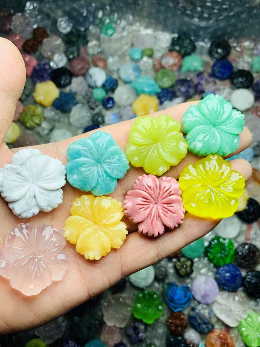 cherry blossom flower flat carving