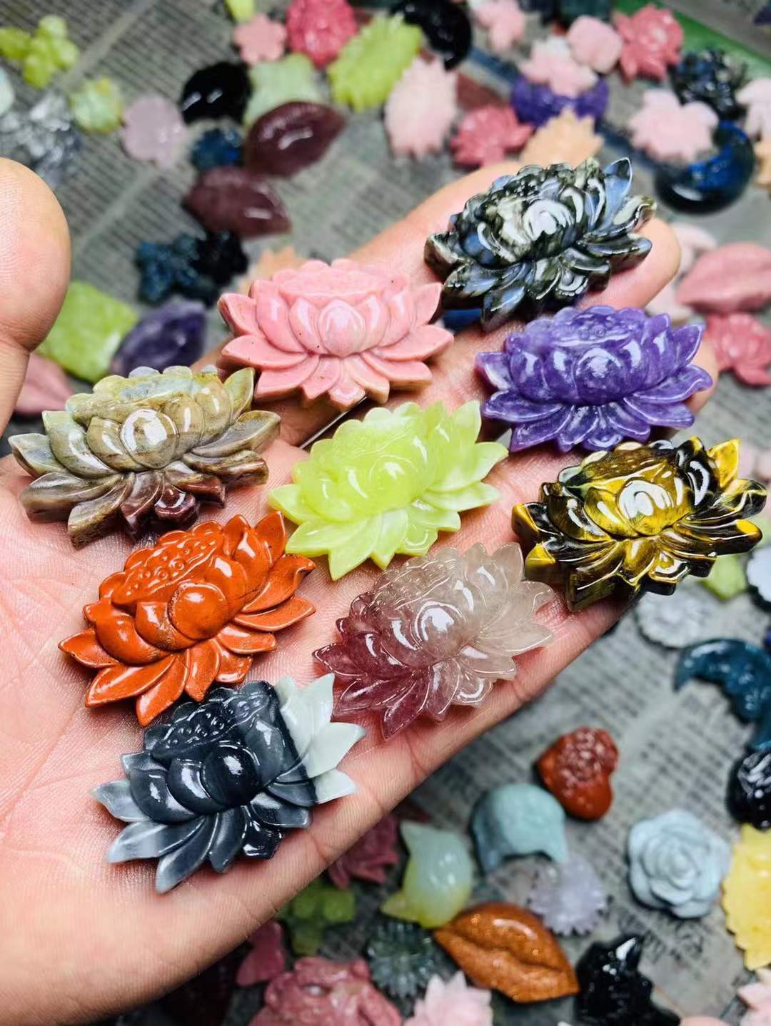 lotus flower flat carving