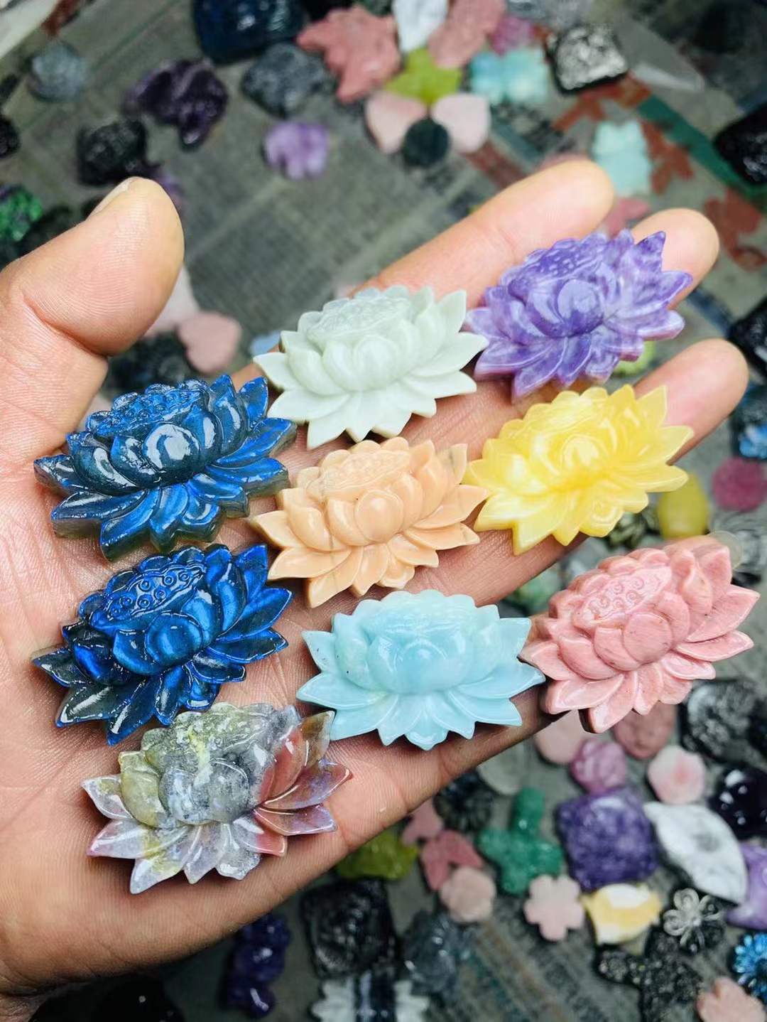 lotus flower flat carving