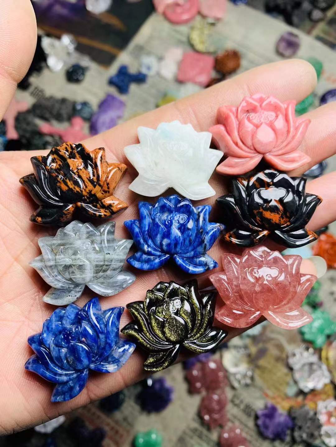 lotus flower flat carving