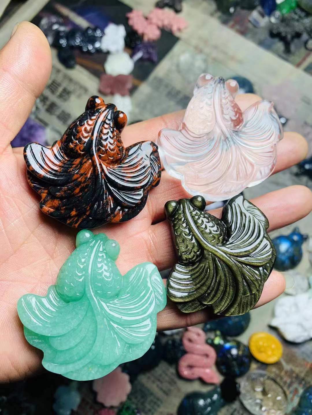 golden fish  flat carving