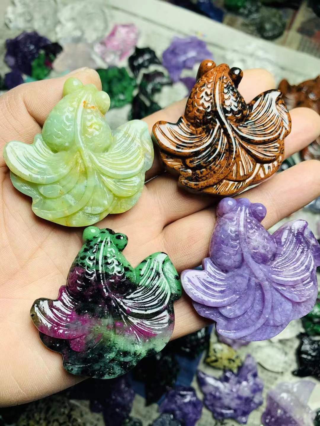 golden fish  flat carving