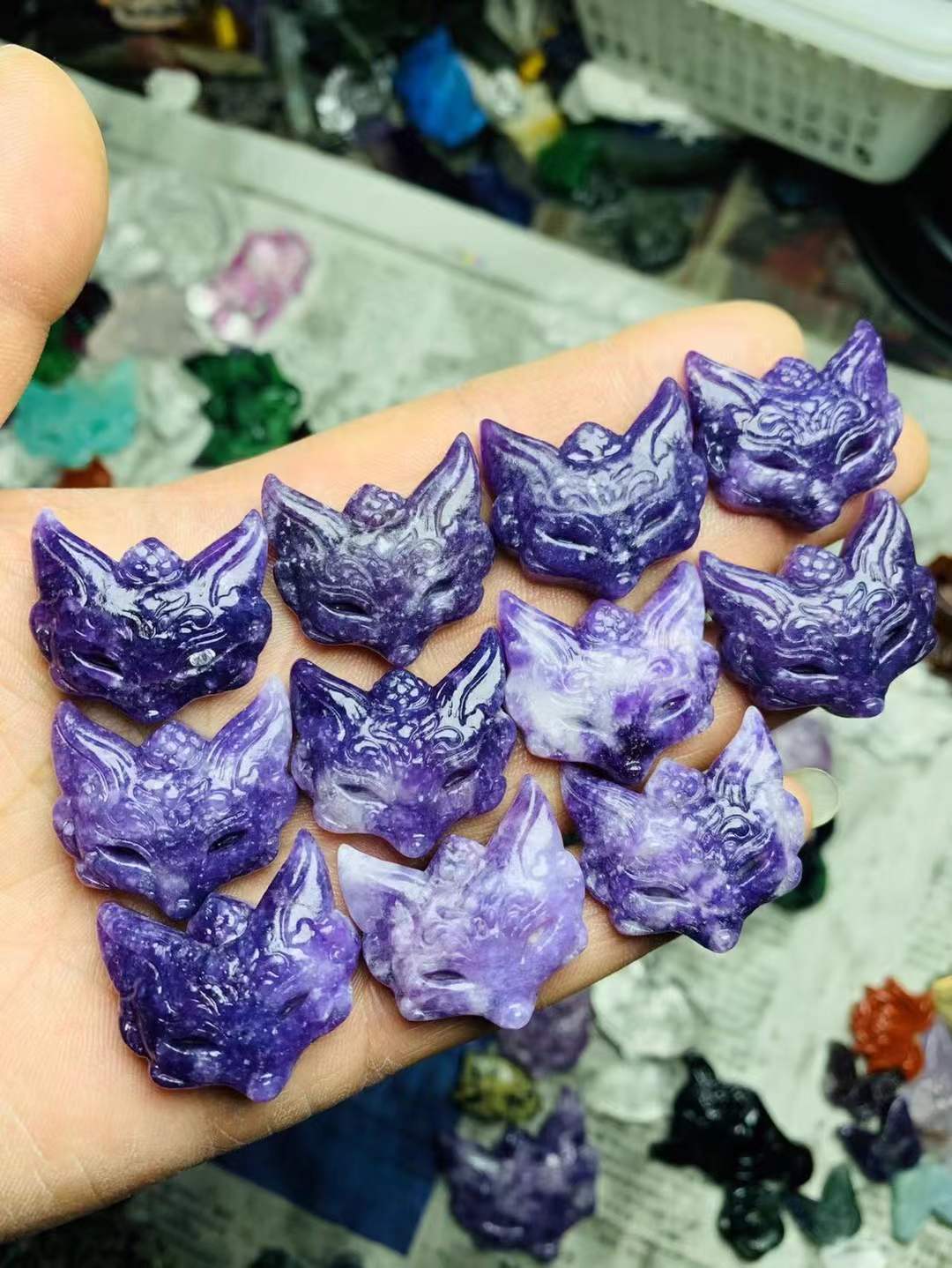 fox mask flat carving